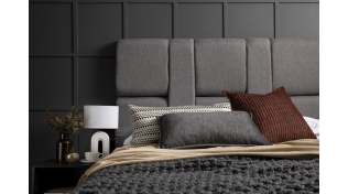 Trivia King Headboard, Grey