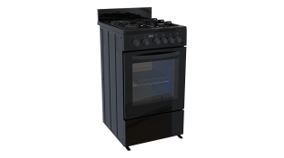 Defy 3 Burner 1 Solid Plate Gas Stove Black DGS578